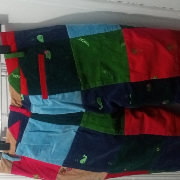 Lilly Pulitzer Multicolor Patchwork  Corduroy Pants - Picture 8 of 11